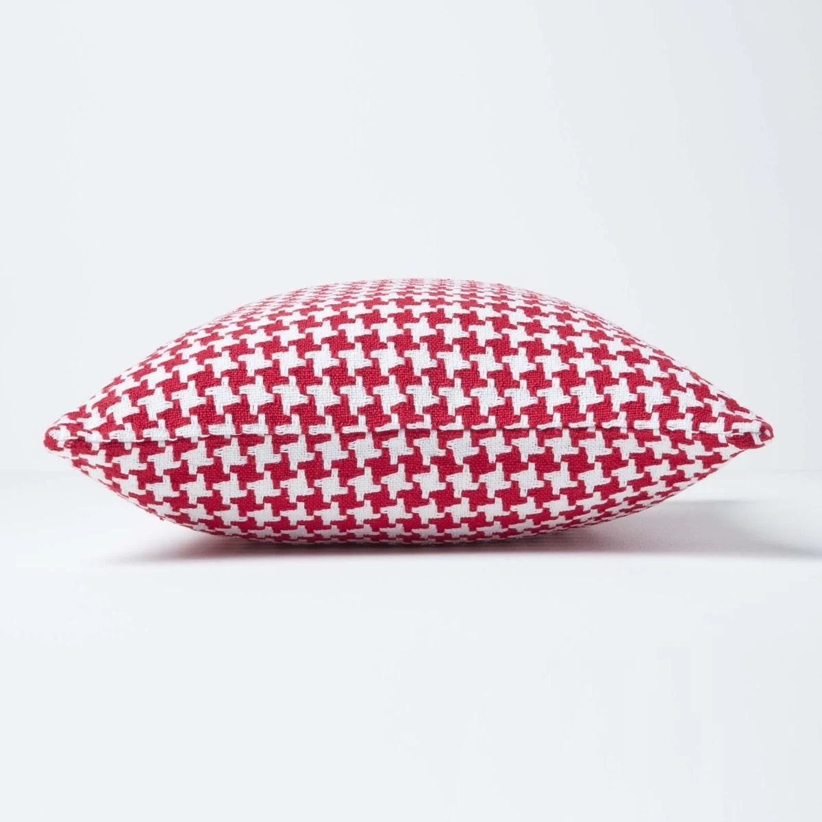 Houndstooth 100% Cotton Cushion Cover Red, 60 X 60 Cm - Image 2