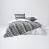 Cotton Morocco Striped Grey Throw, 255 X 360 Cm