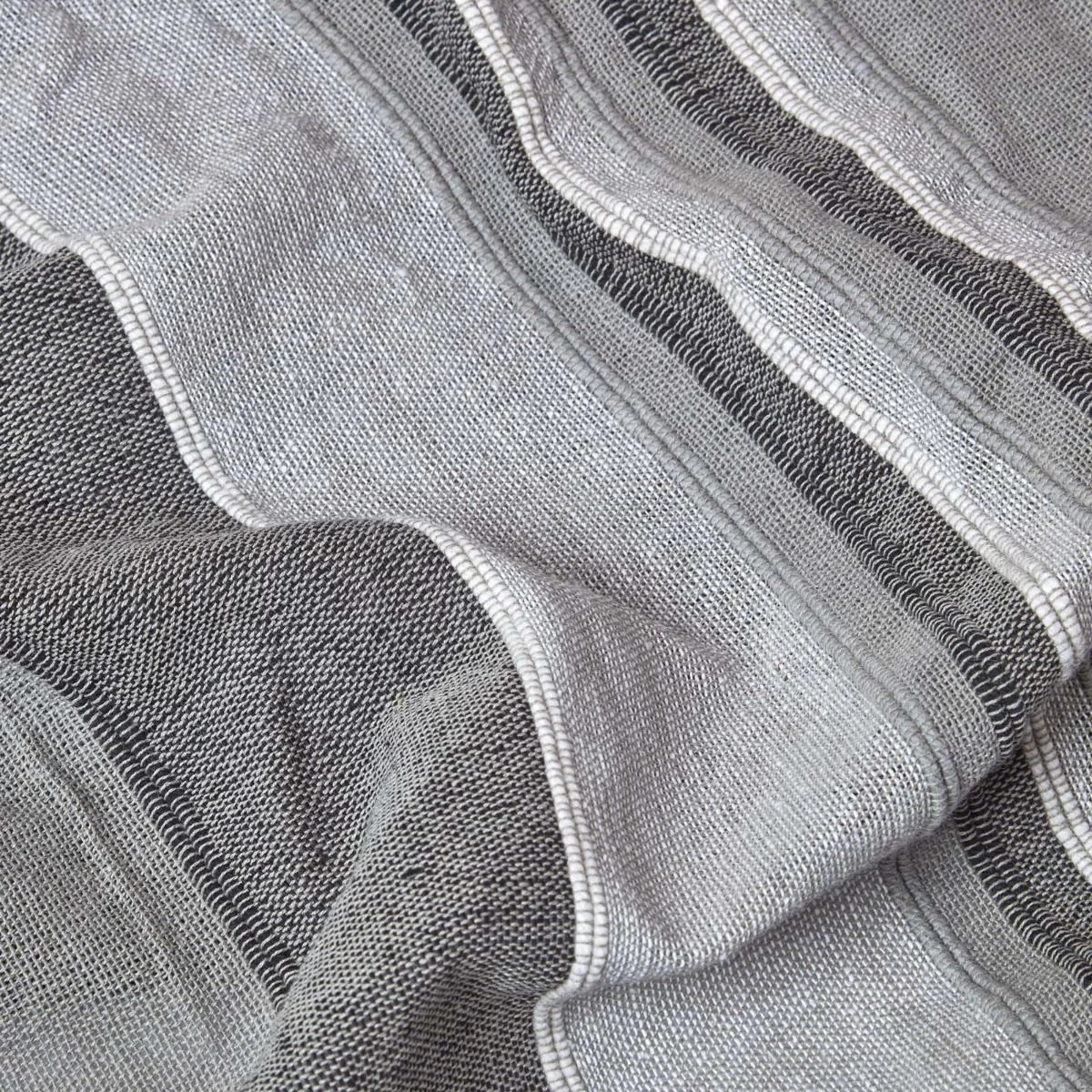 Cotton Morocco Striped Grey Throw - Image 4