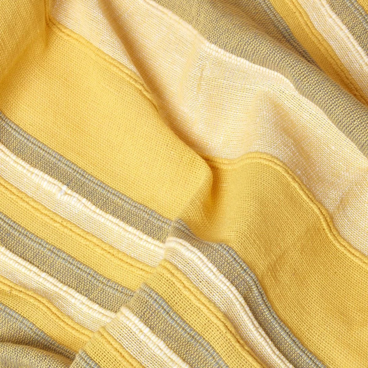 Cotton Morocco Striped Yellow Throw - Image 4