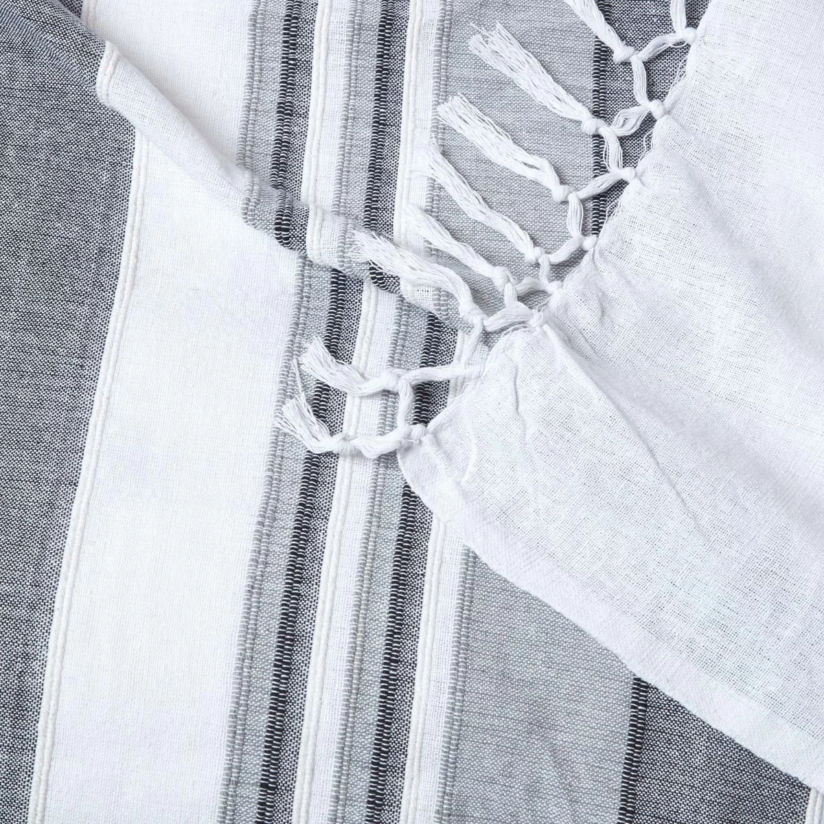 Cotton Morocco Striped Monochrome Throw - Image 5