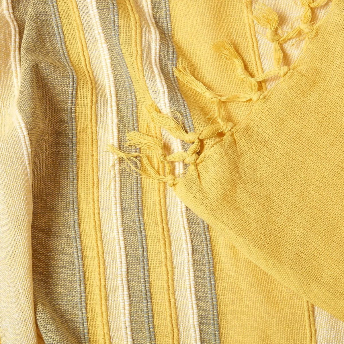 Cotton Morocco Striped Yellow Throw - Image 5