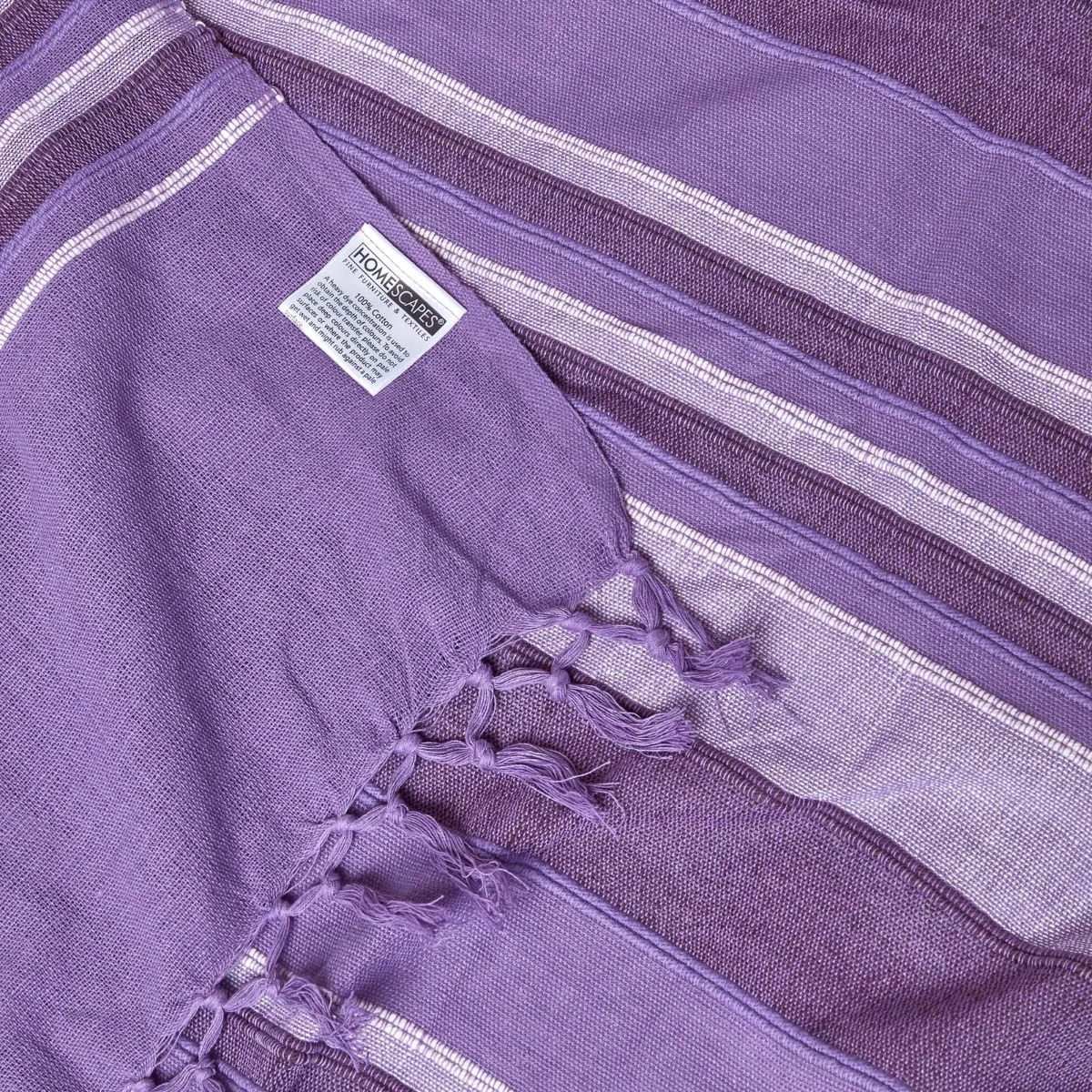 Cotton Morocco Striped Mauve Throw - Image 8