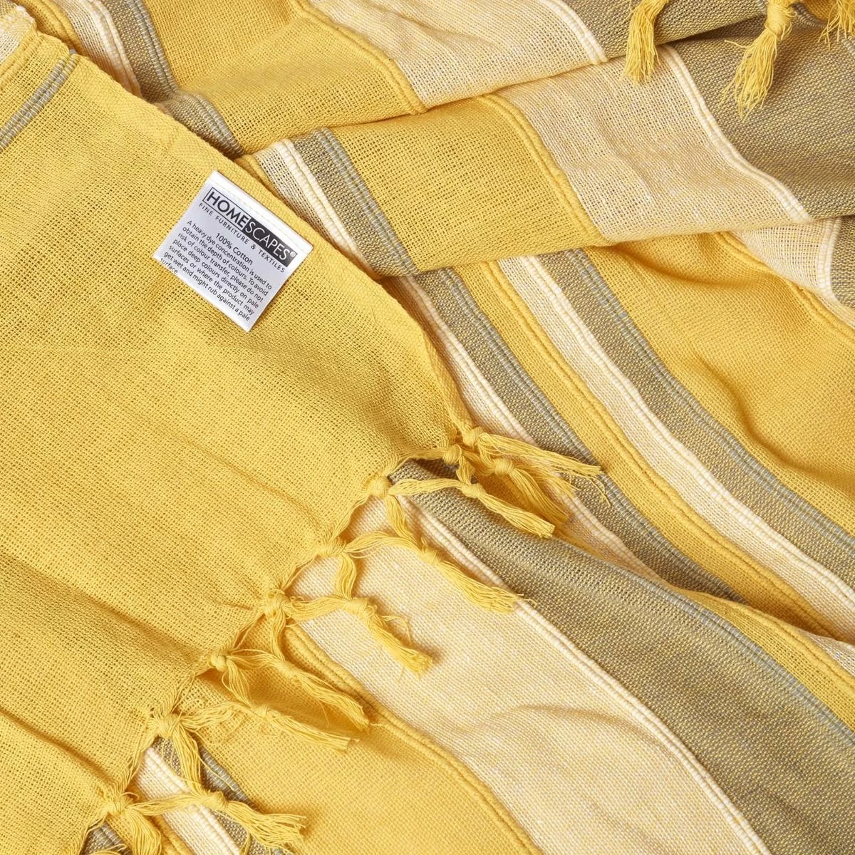 Cotton Morocco Striped Yellow Throw - Image 8
