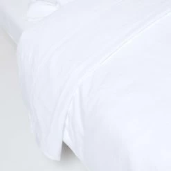White Linen Flat Sheet
