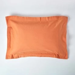 Burnt Orange Linen Oxford Pillowcase, King