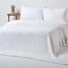 Organic Cotton Waffle Blanket/ Throw White