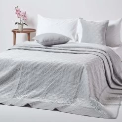 Grey Eternity Rings Geometric Velvet Bedspread