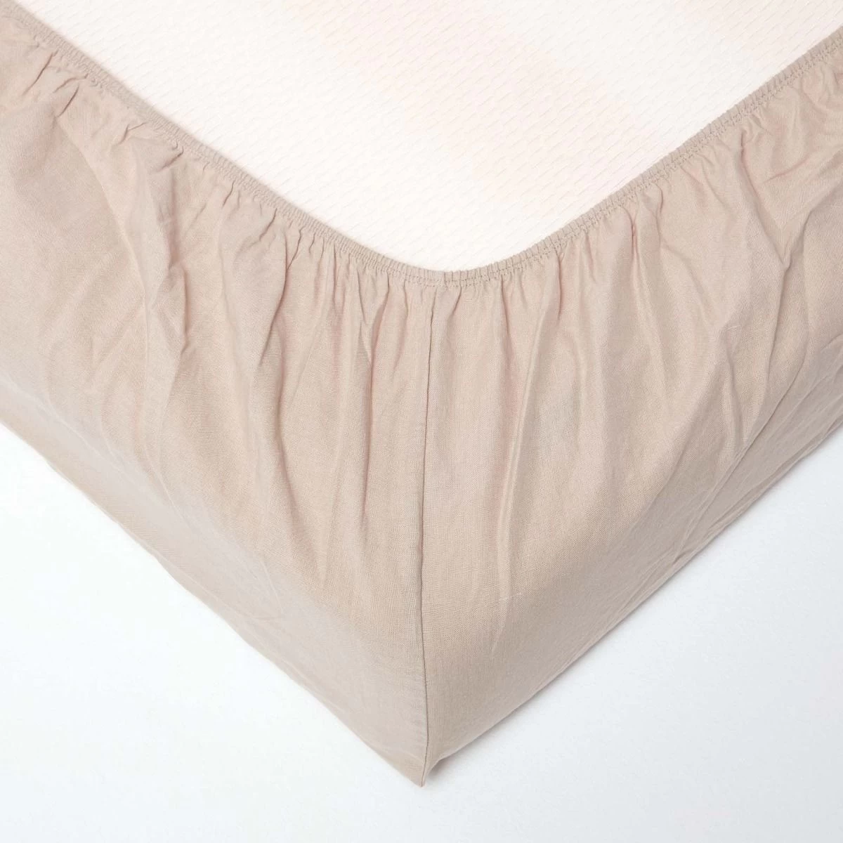 Natural Linen Deep Fitted Sheet - Image 2