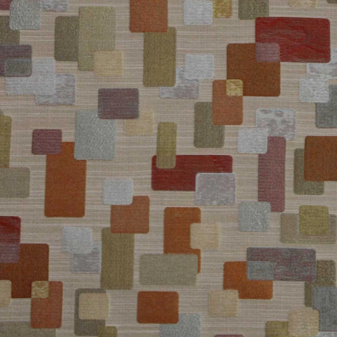 Multi-Colour Jacquard Curtain Abstract Design Fully Lined With Tie Backs - Image 2