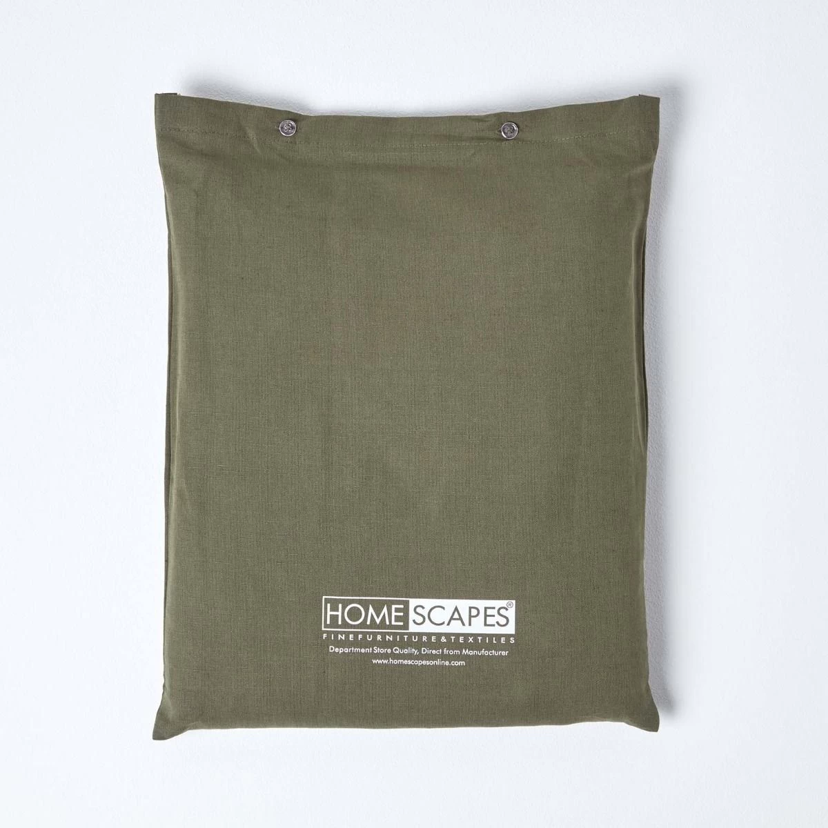 Khaki Green Linen Fitted Sheet - Image 6