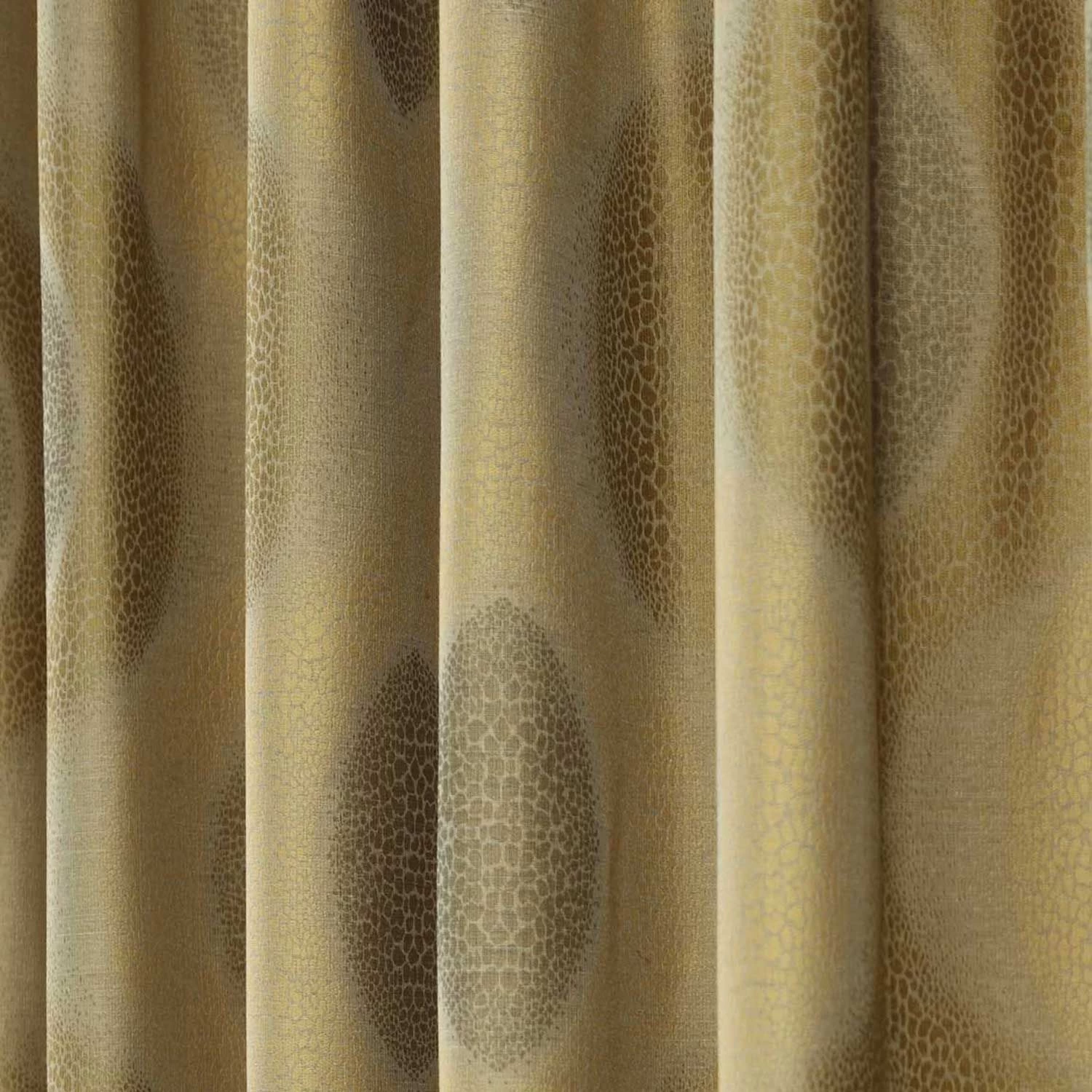 Gold Jacquard Curtain Modern Curve Design Fully Lined - Image 5