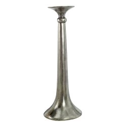 Aluminium Skirt Metal Candlestick - 44 Cm Tall