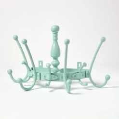 Large Metal Coat Rack Wall Mounted With 7 Hooks