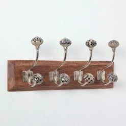Decorative Cream Wall Mounted Coat Hook Rack