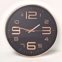 Black & Rose Gold Wall Clock