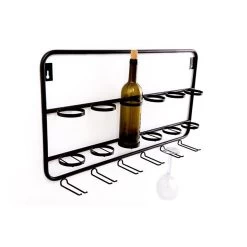 Black Iron Wine Bottle Rack