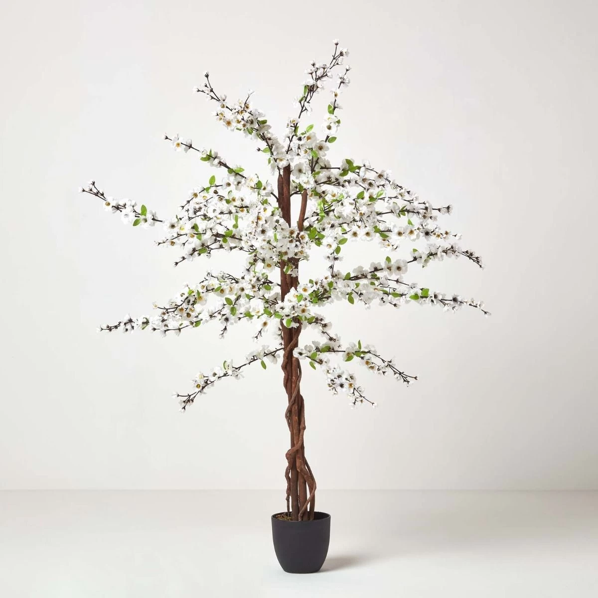 Artificial Blossom Tree With White Silk Flowers - 5 Feet