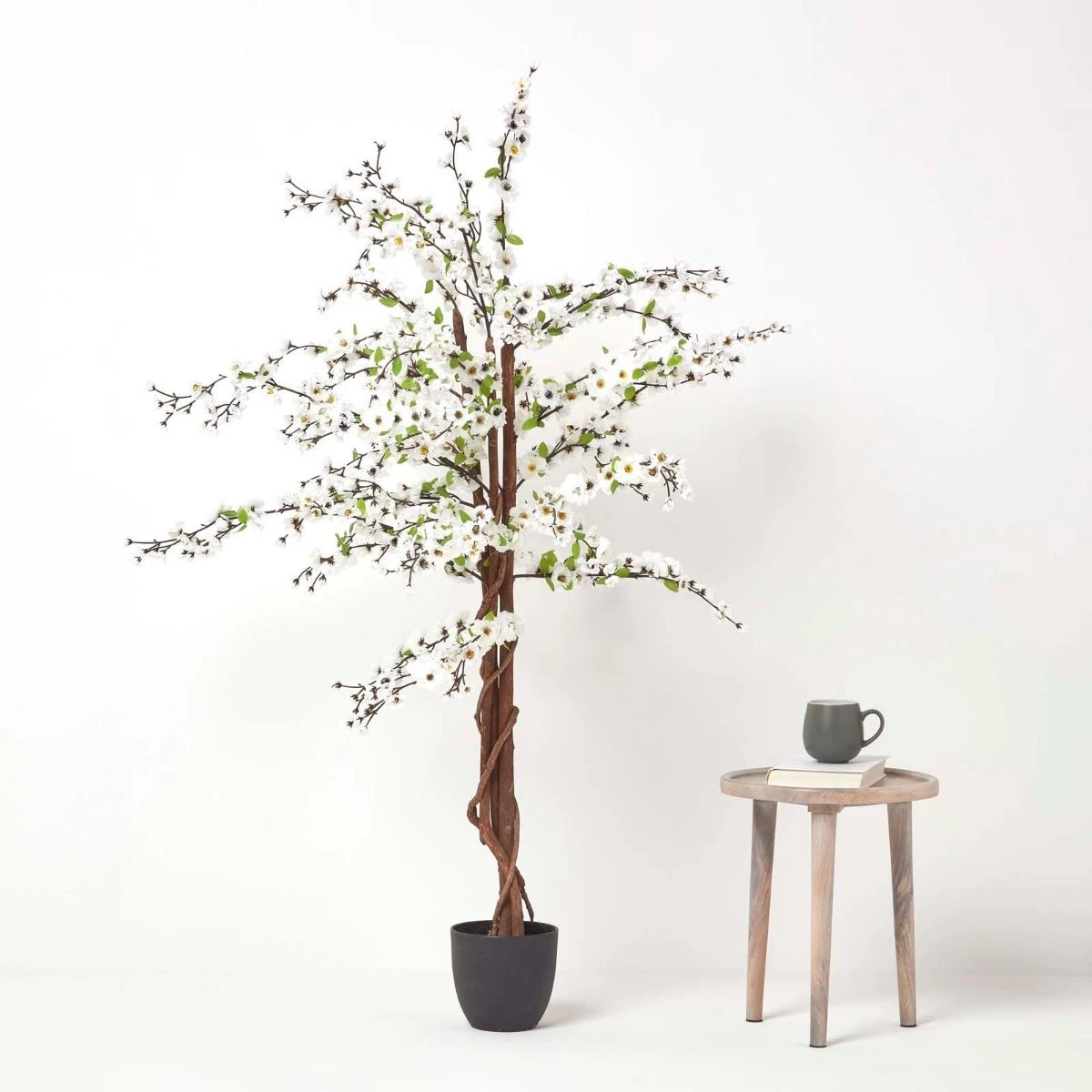 Artificial Blossom Tree With White Silk Flowers - 5 Feet - Image 6