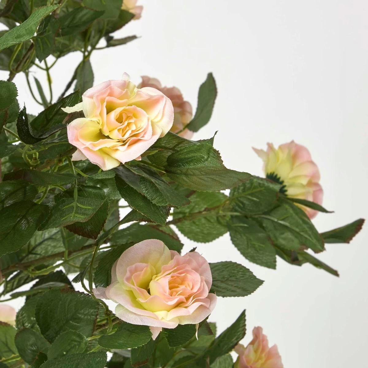 Artificial Blush Pink Rose Tree With Green Foliage - 4 Feet - Image 4