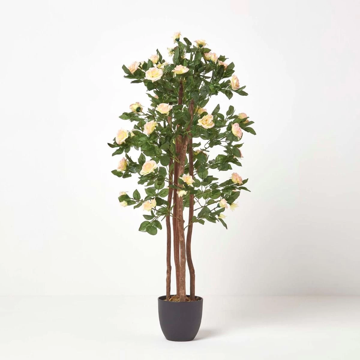 Artificial Blush Pink Rose Tree With Green Foliage - 4 Feet - Image 5