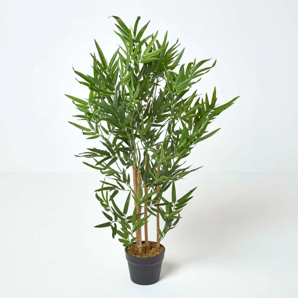 Green 3ft Bamboo Tree Artificial Plant With Pot, 95 Cm