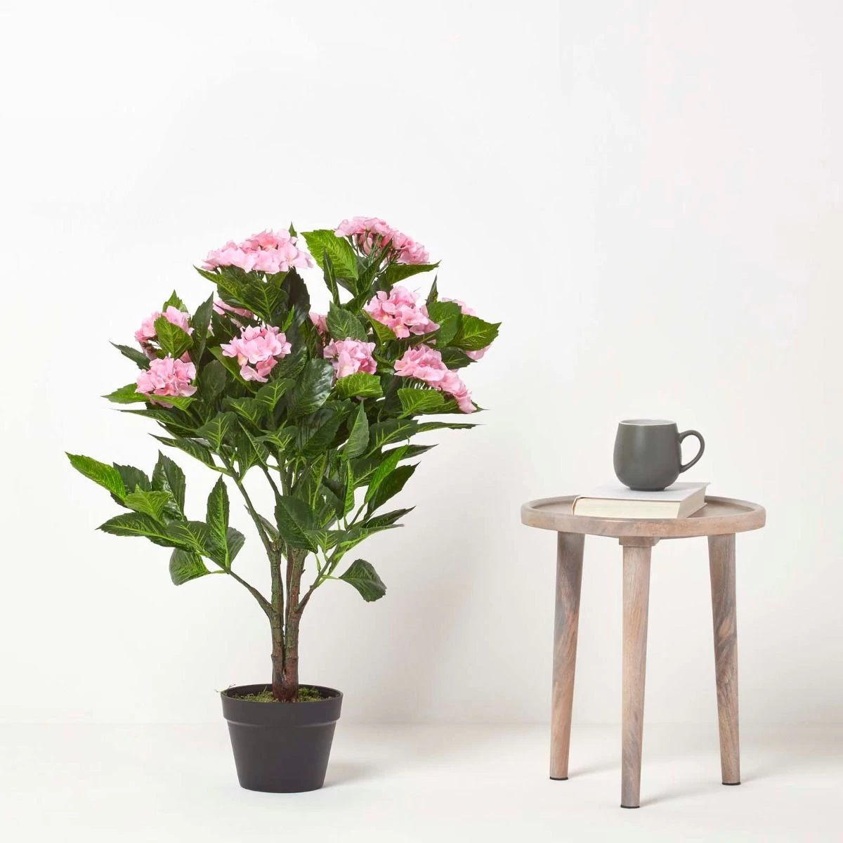Pink Hydrangea Artificial Plant With Pot, 85 Cm - Image 6