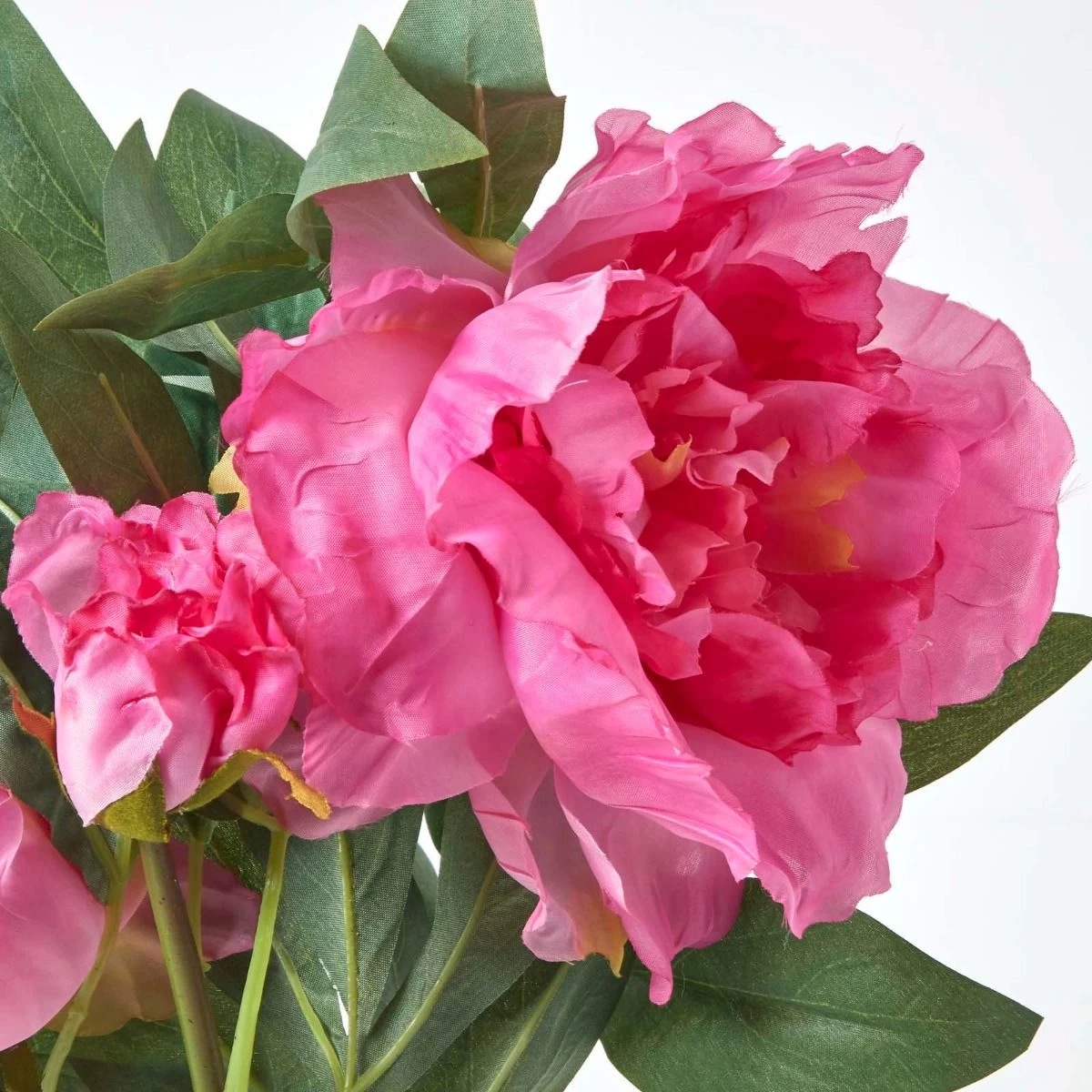 Pink Artificial Peonies In Decorative Black Pot, 48 Cm Tall - Image 5