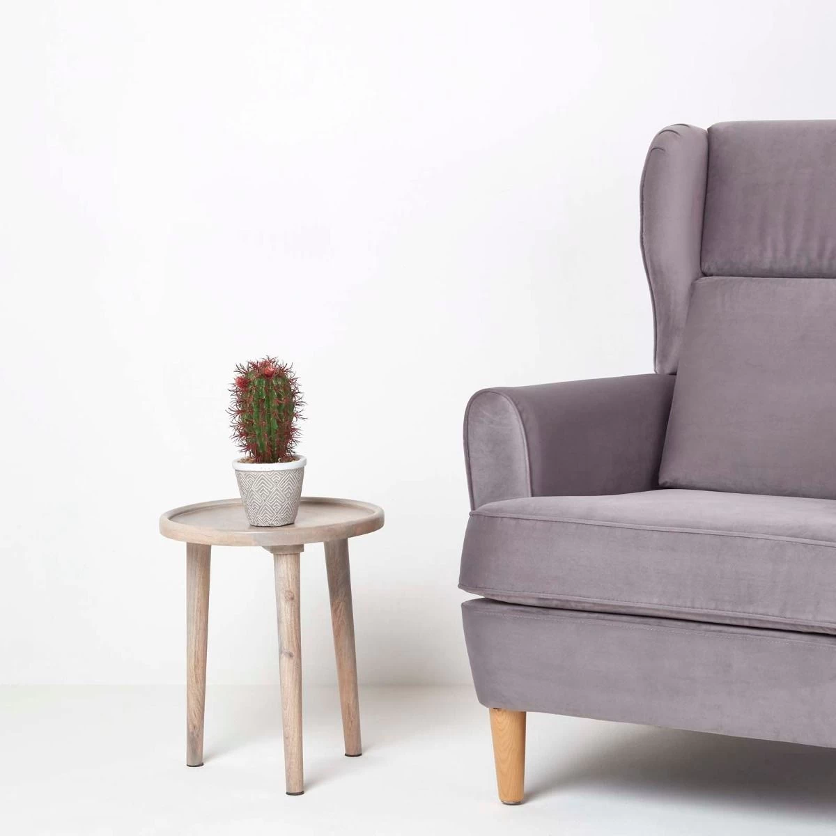 Denmoza Artificial Cactus With Flowers In Patterned Pot, 25 Cm Tall - Image 2