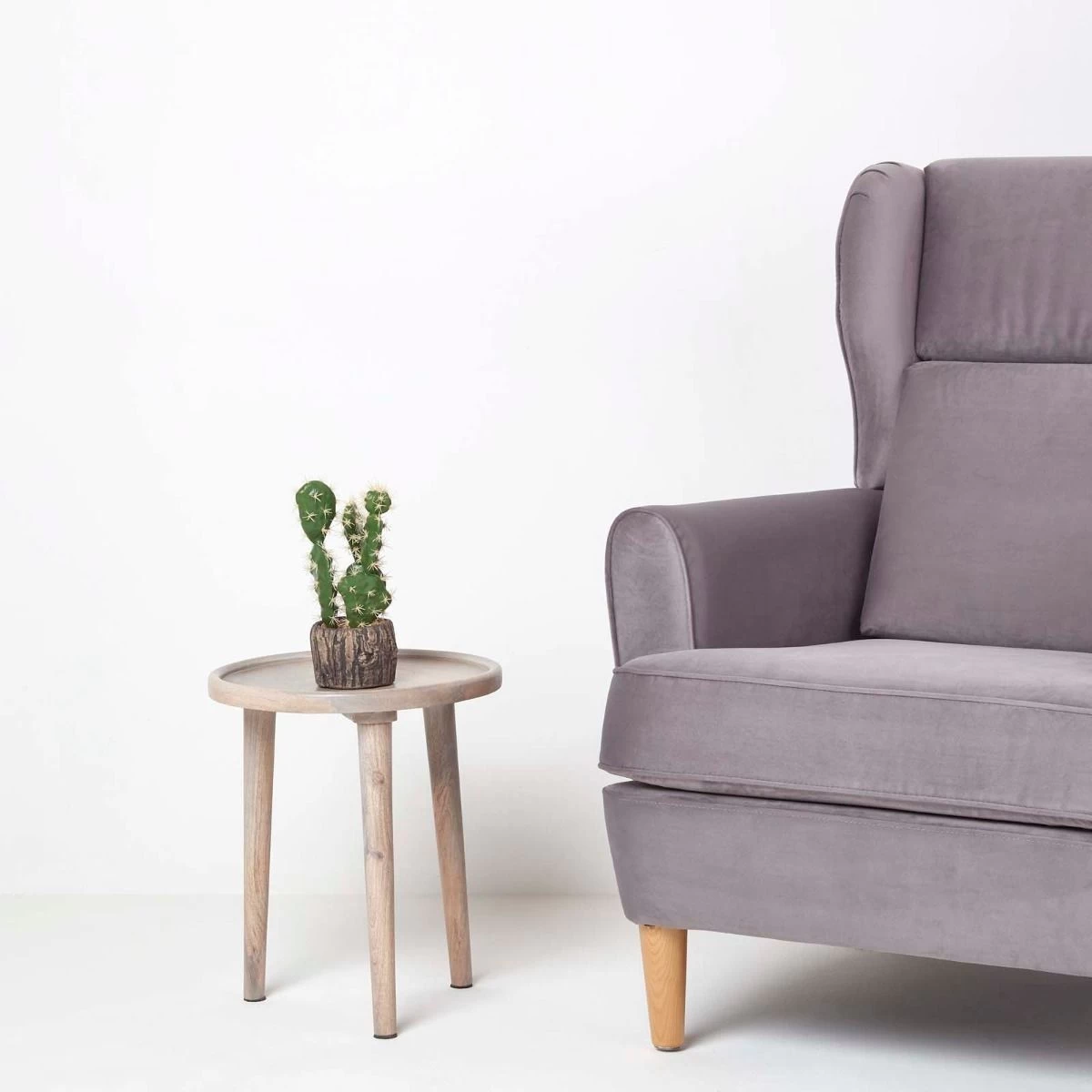 Artificial Cactus Prickly Pear In Stone Pot, 26 Cm Tall - Image 2