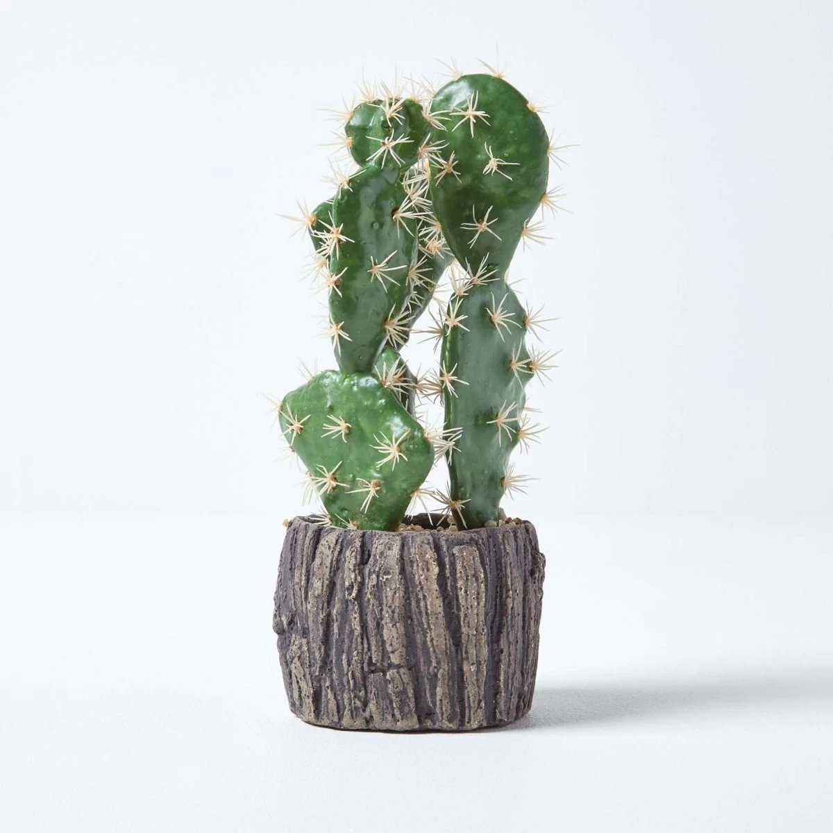 Artificial Cactus Prickly Pear In Stone Pot, 26 Cm Tall - Image 6