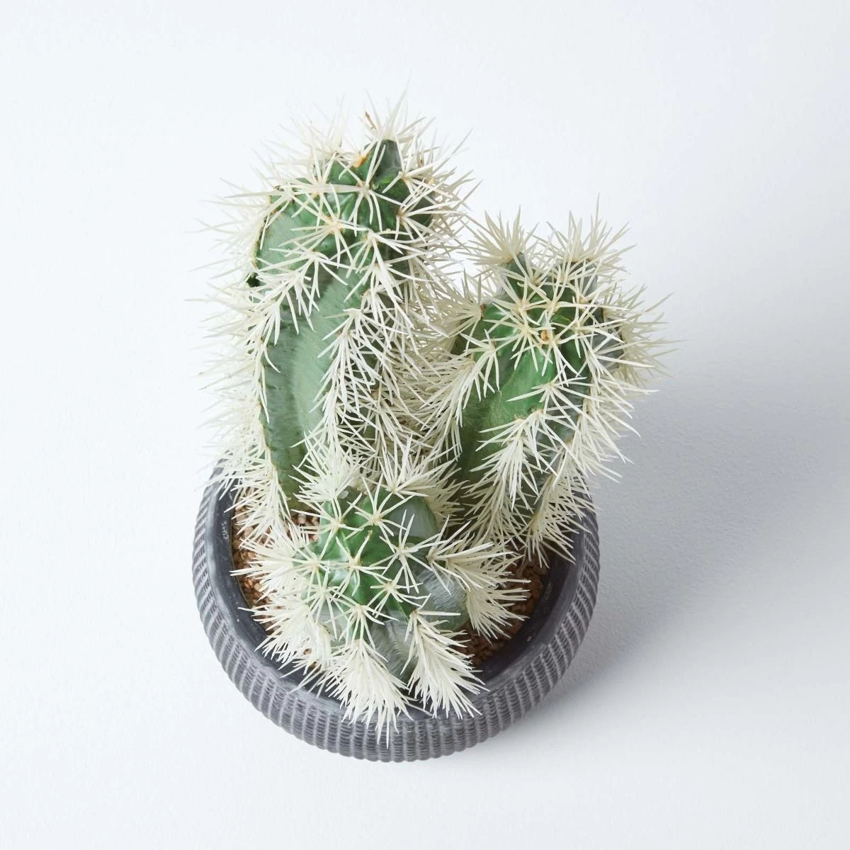 Artificial Columnar Cactus In Textured Stone Grey Pot, 53 Cm Tall - Image 3