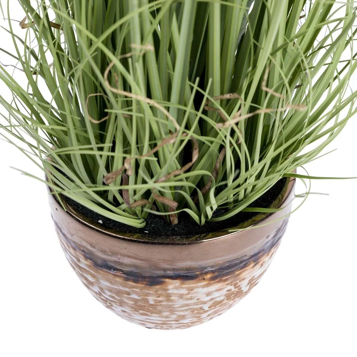 Artificial Purple Lavender Plant In Decorative Metallic Ceramic Pot, 66 Cm Tall - Image 3