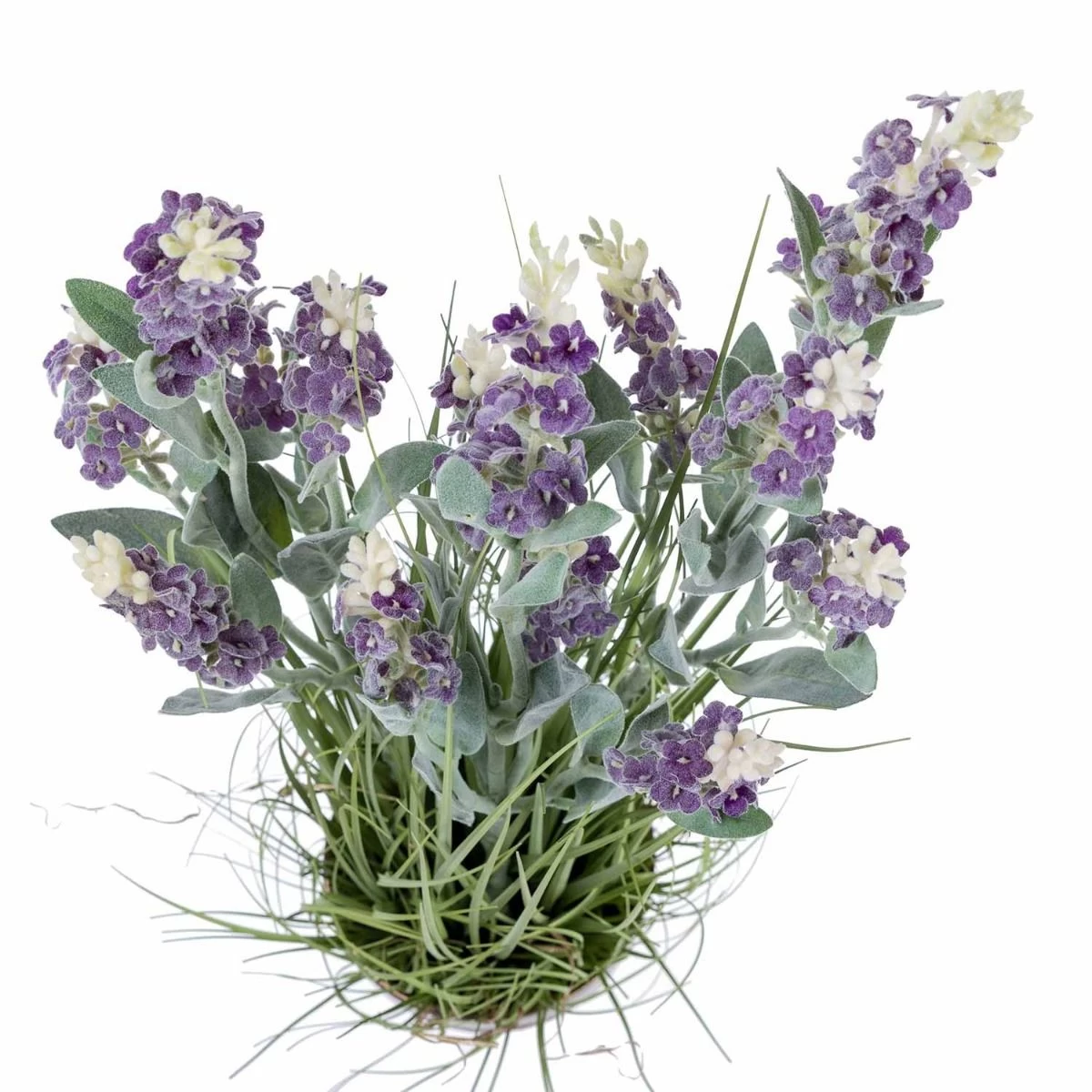 Artificial Purple Lavender Plant In Decorative Metallic Ceramic Pot, 66 Cm Tall - Image 5