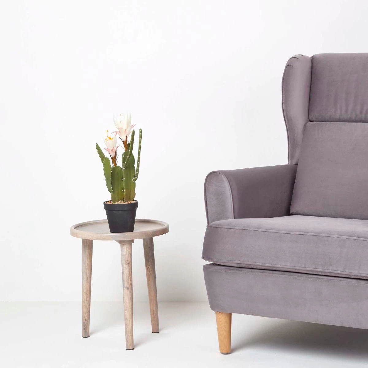 Artificial Cactus Queen Of The Night Flower In Black Pot, 41 Cm Tall - Image 2