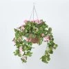 Medium Pink Geranium Hanging Basket, 80 Cm