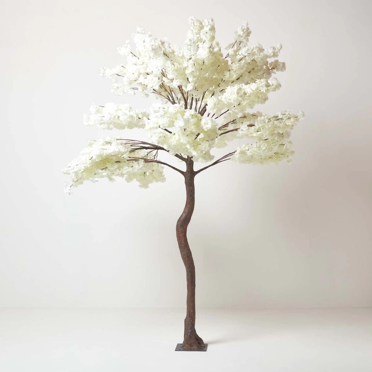 Artificial Blossom Tree With Cream Silk Flowers 8’8 Feet