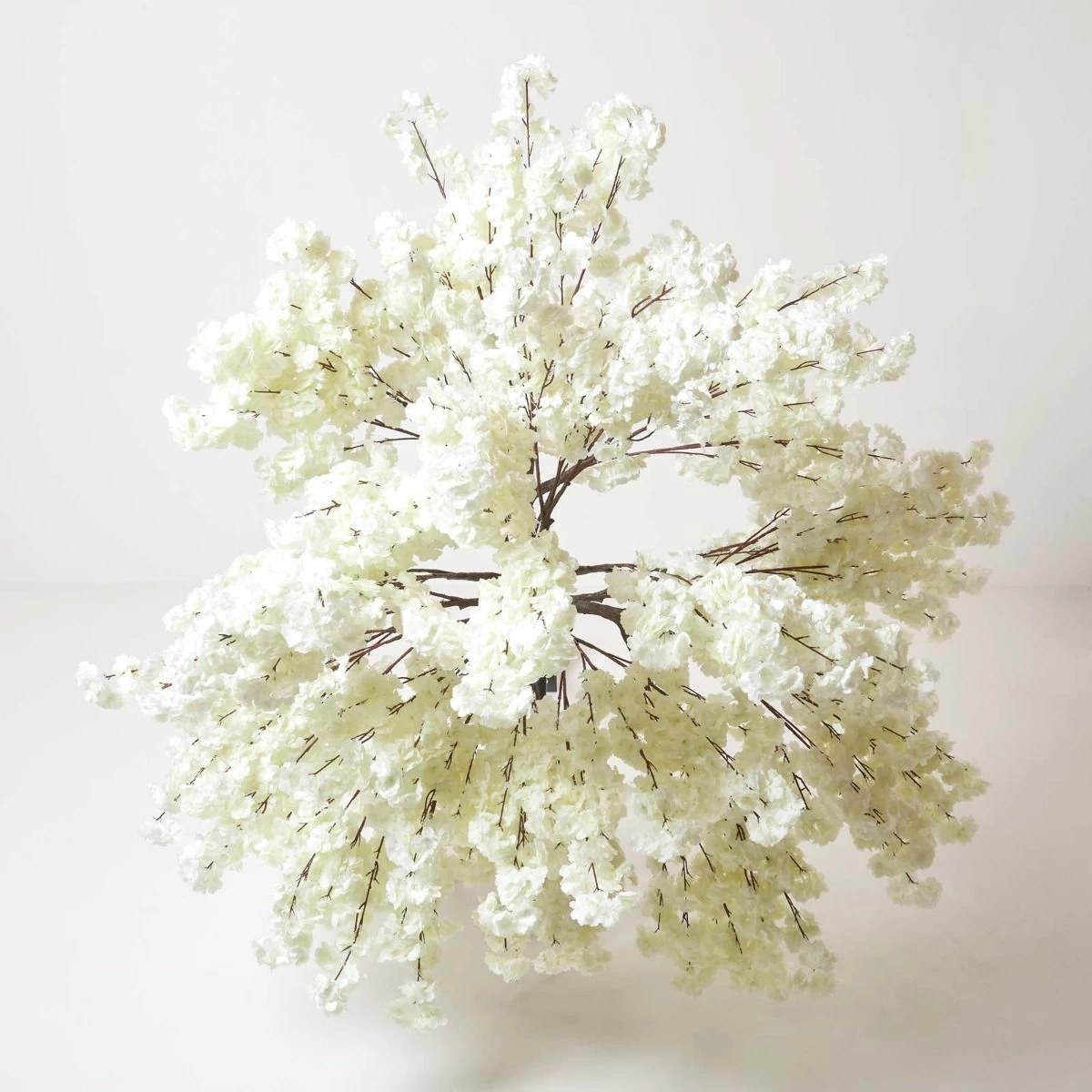 Artificial Blossom Tree With Cream Silk Flowers 8’8 Feet - Image 2