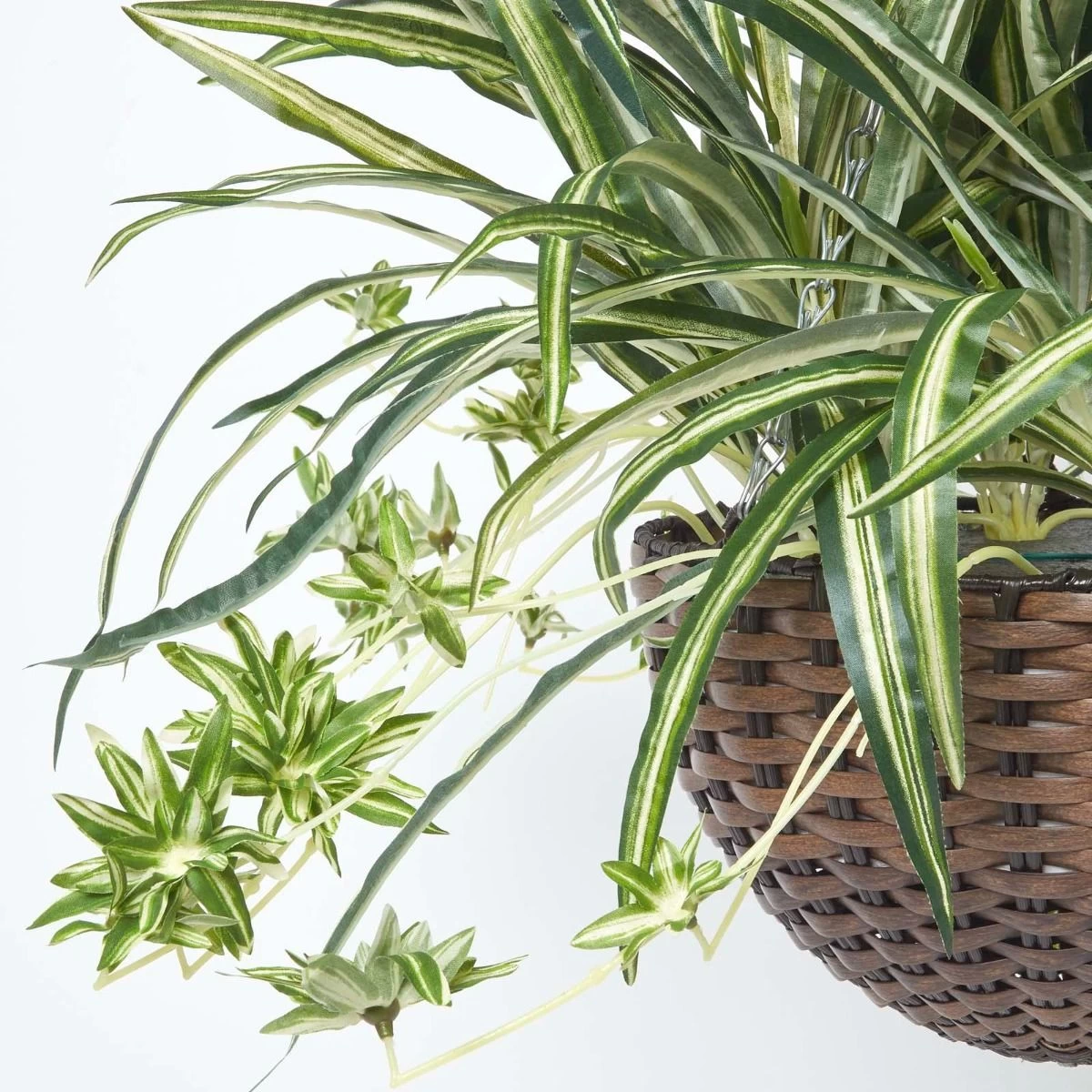 Artificial Hanging Basket Spider Plant, 60 Cm - Image 3