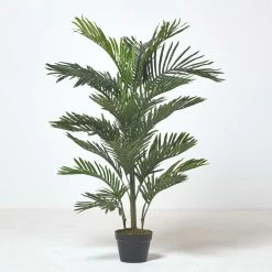 Multi Stem Green Palm Tree In Pot, 120 Cm