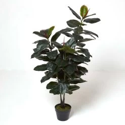 Artificial Ficus Rubber Plant In Pot, 130 Cm Tall