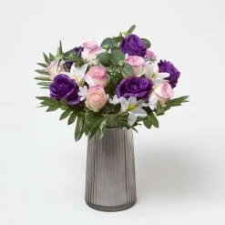 Purple Rose & Lily Bouquet
