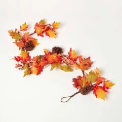 Orange Autumn Garland With Pumpkins, 1.4m