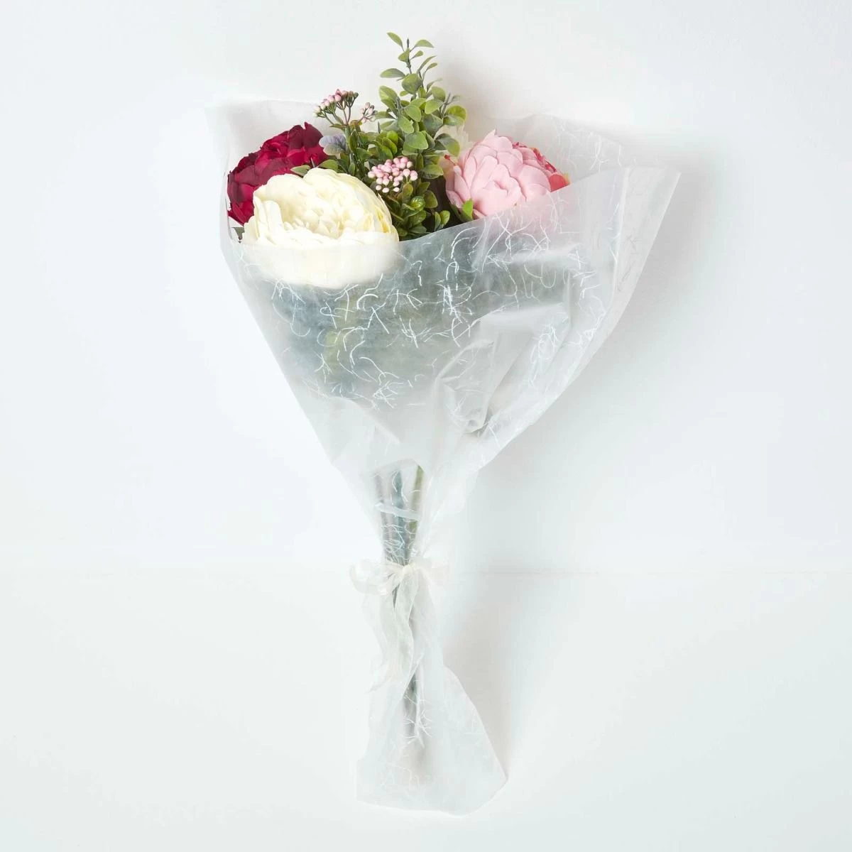 Peony & Pom Cream And Pink Artificial Bouquet - Image 4
