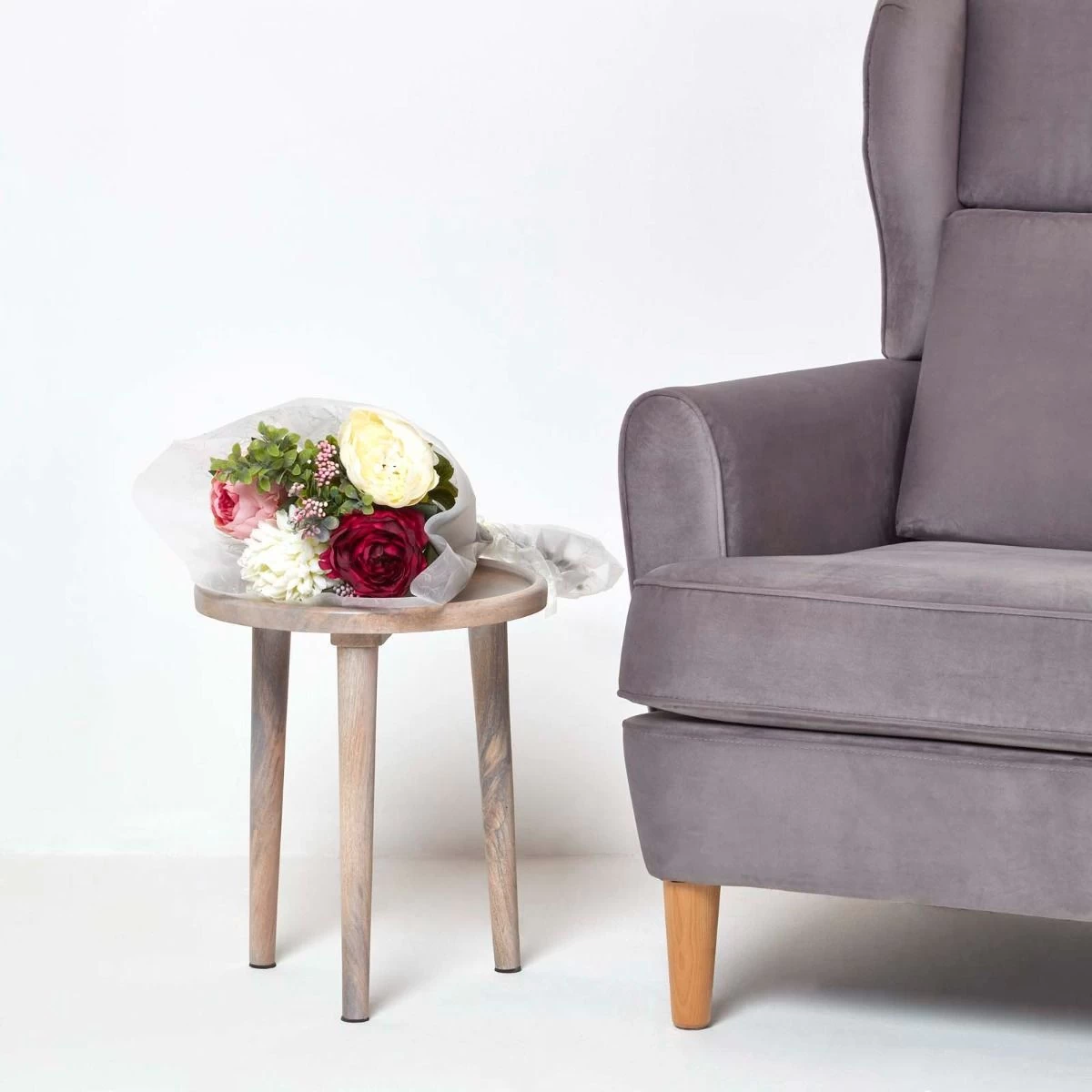 Peony & Pom Cream And Pink Artificial Bouquet - Image 5