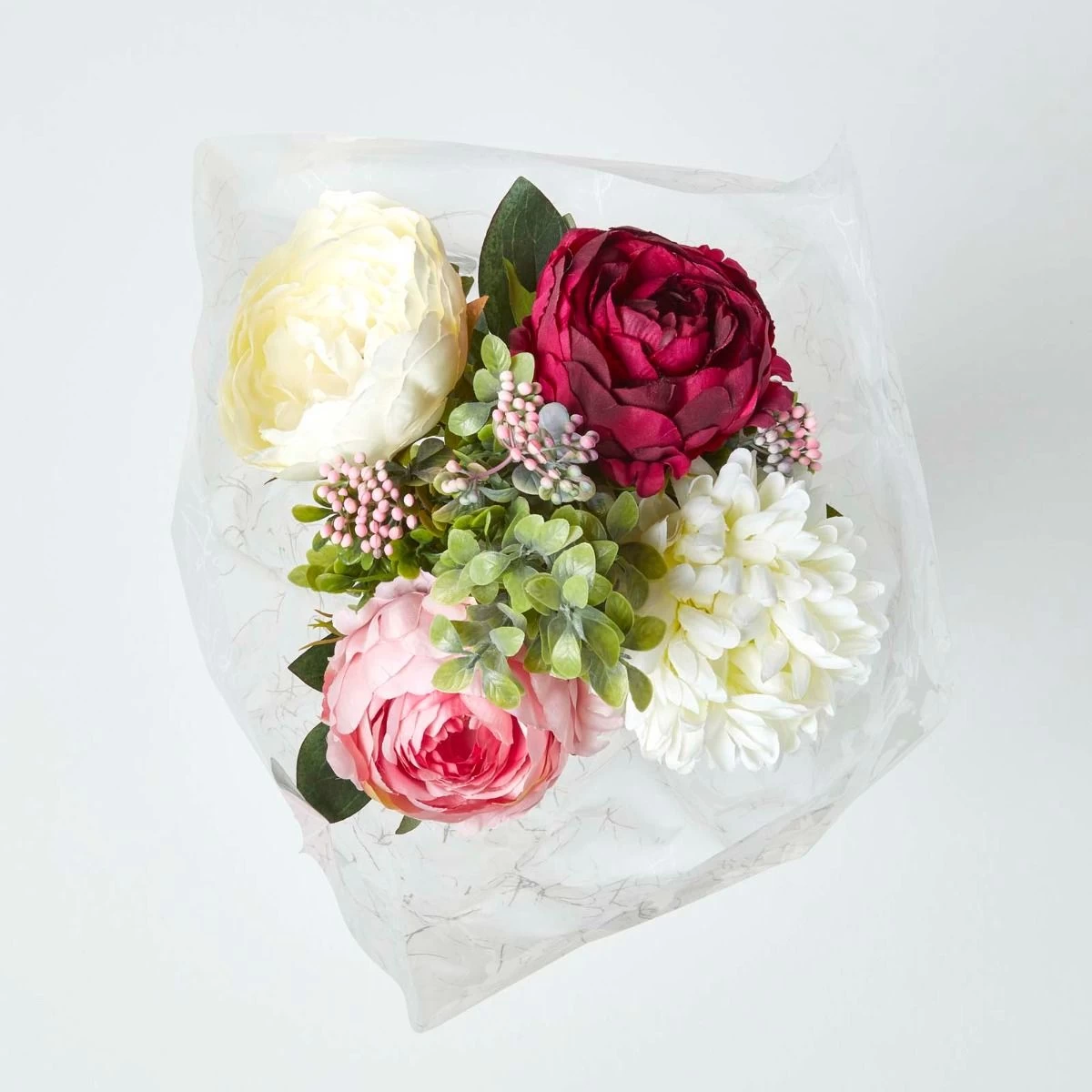 Peony & Pom Cream And Pink Artificial Bouquet - Image 8