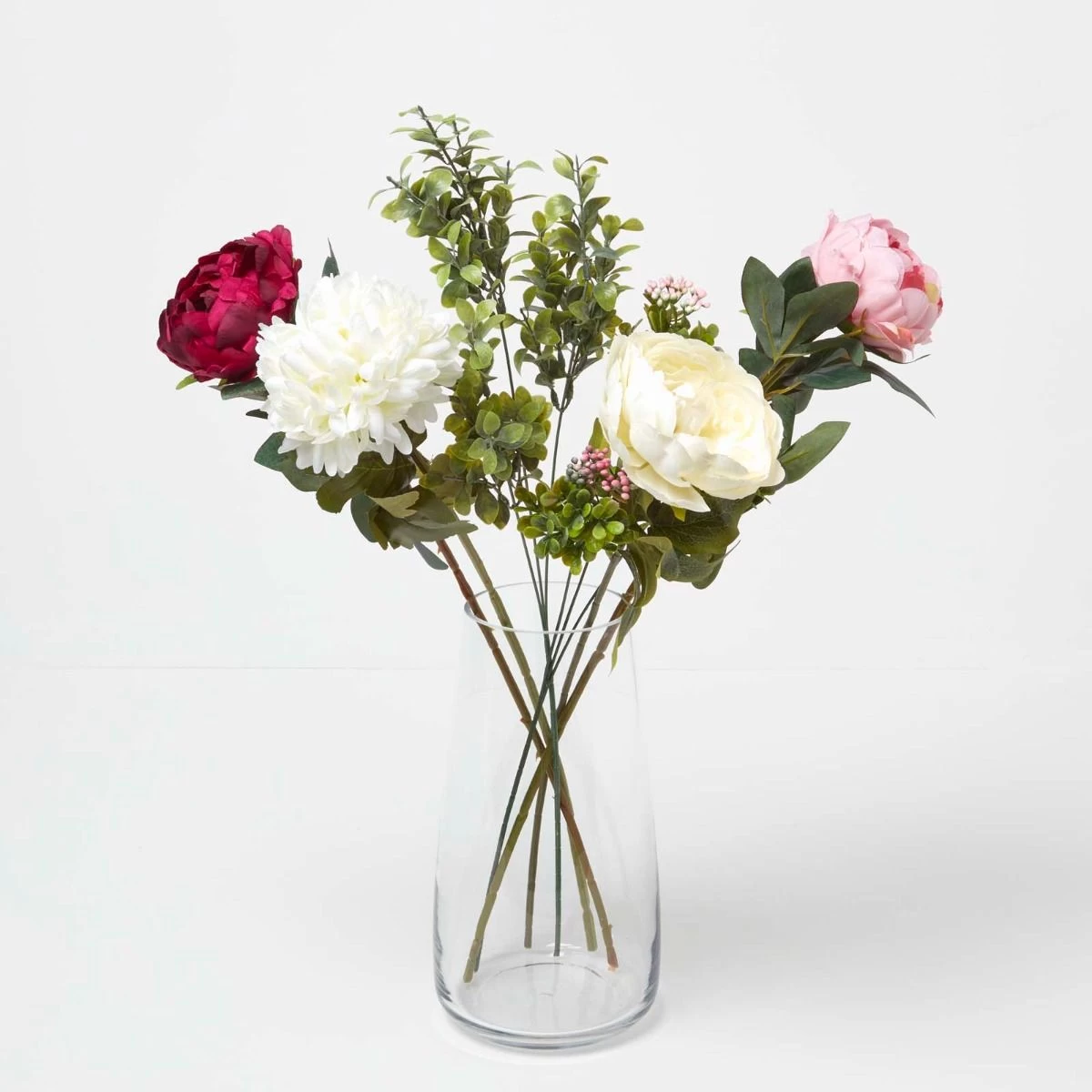 Peony & Pom Cream And Pink Artificial Bouquet