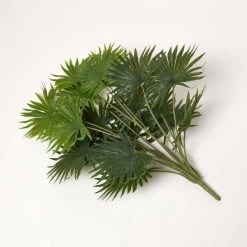 Green Fan Palm Leaf Single Stem 68cm