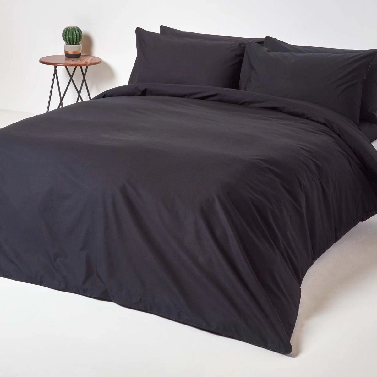 Black Egyptian Cotton Fitted Sheet 200 TC - Image 3