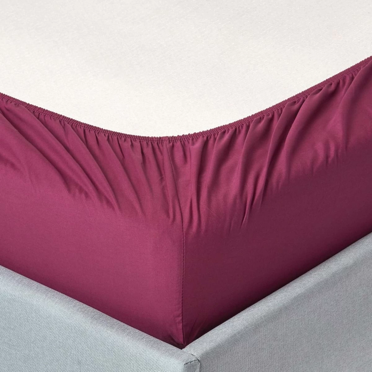 Plum Egyptian Cotton Fitted Sheet 200 TC - Image 2